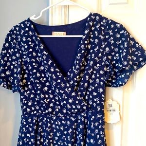 Altar’d State NWT Navy Blue Floral Dress